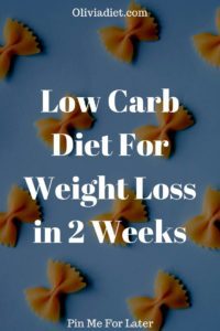 Low Carb Diet Weight Loss in 2 Weeks