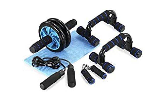 Tomshoo Ab Roller Wheel 5-in-1 Home Workout Kit