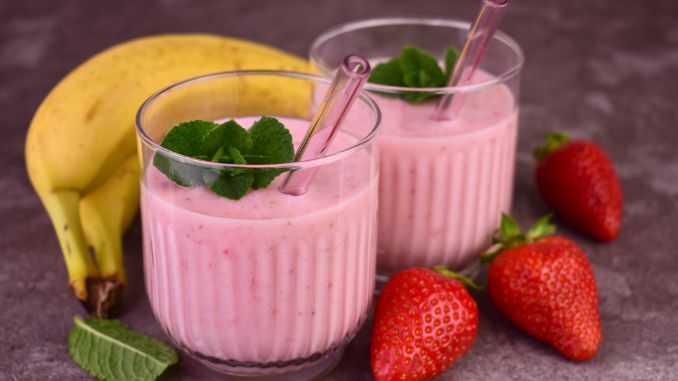 strawberry-banana smoothies