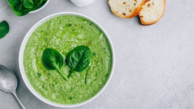 Spinach and Chickpea Creamy Soup