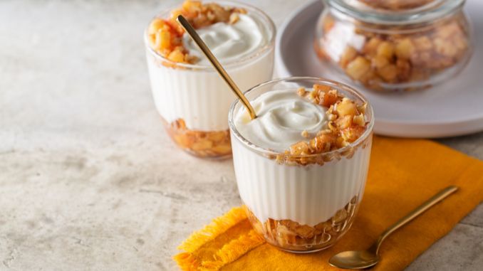 Greek Yogurt With Honey And Walnuts- Mediterranean Diet Desserts