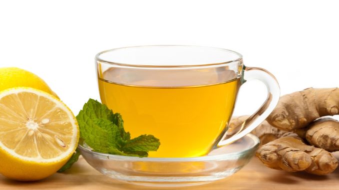 ginger-tea-mint-leaves