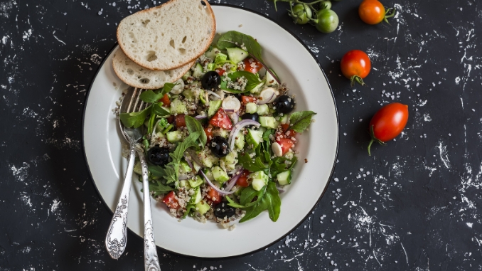 Mediterranean Quinoa Salad - Vegetarian Mediterranean Diet