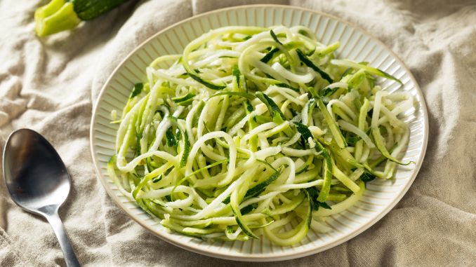 zucchini noodles - vegetable substitute for pasta