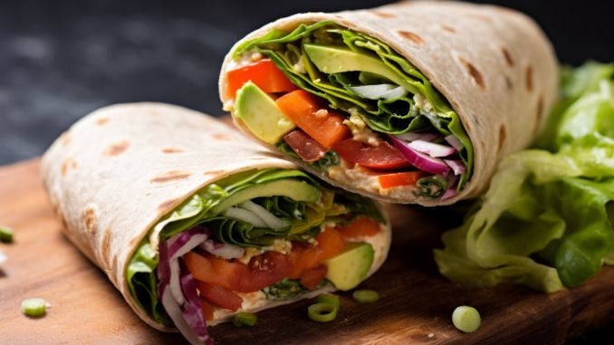 healthy-veggie-wrap - mediterranean diet recipes