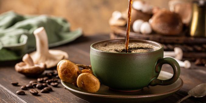 mushroom-coffee-in-green-cup