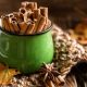 cinnamon in green cup